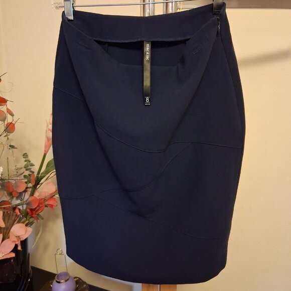 NWOT mac & jac 2 Piece Office Lady Business Suit Blue Blazer & Skirt M 10 - Picture 16 of 16